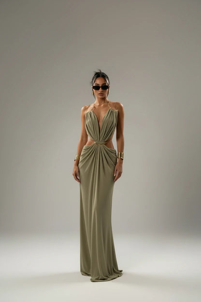 Sequin V-Neck Maxi Dress - Harlowe & Co.®