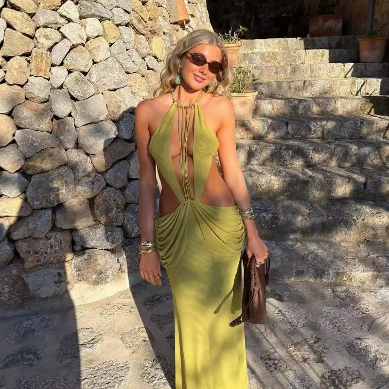Sequin V-Neck Maxi Dress - Harlowe & Co.®
