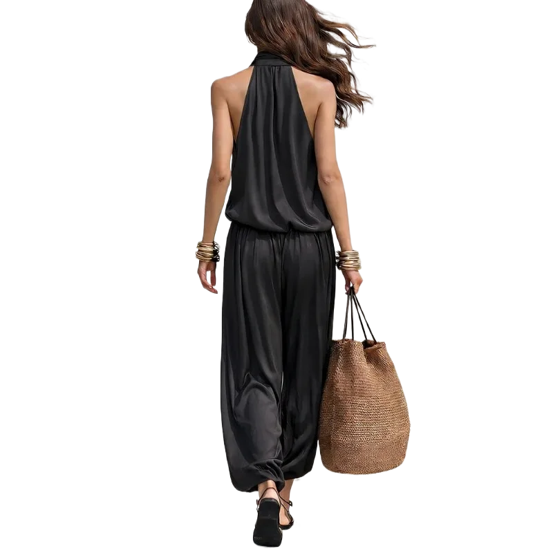 Women’s 2-Piece Set — Halter Top & Harem Trousers
