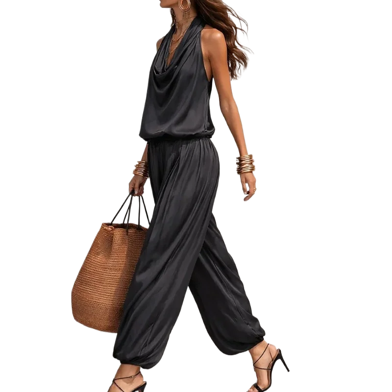 Women’s 2-Piece Set — Halter Top & Harem Trousers