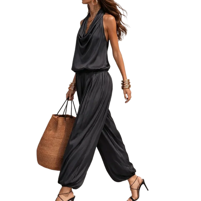 Women’s 2-Piece Set — Halter Top & Harem Trousers